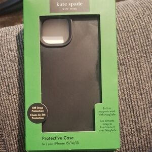 Kate Spade Black Protective Case for iPhone 15/14/13